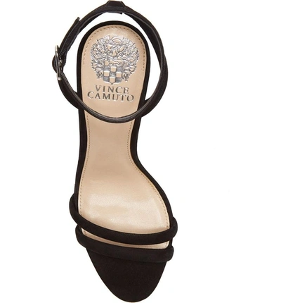 Shop Vince Camuto Kareenat Sandal In Black Nubuck Leather