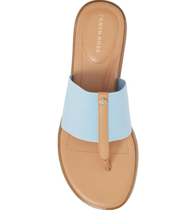 Shop Taryn Rose Kamryn Flip Flop In Sky Leather