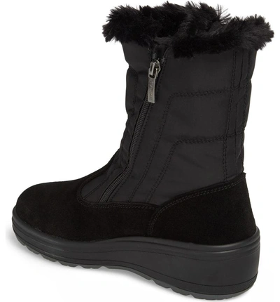Shop Pajar Raff Waterproof Boot With Faux Fur Lining In Black Leather
