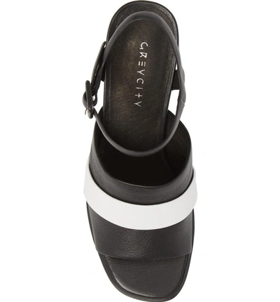Shop Grey City Ren Sandal In Black/ White