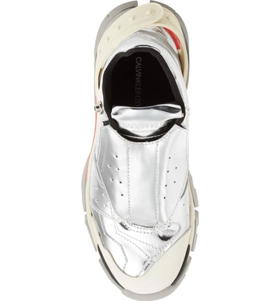 Shop Calvin Klein 205w39nyc Carla Sneaker In Silver