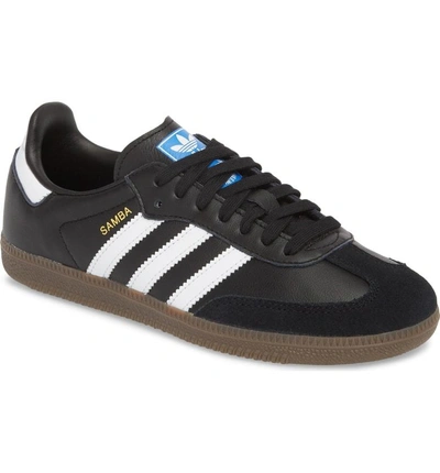 Shop Adidas Originals Samba Sneaker In Black/ White/ Gum5