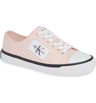 Shop Calvin Klein Jeans Est.1978 Ivory Lace-up Sneaker In Chintz Rose