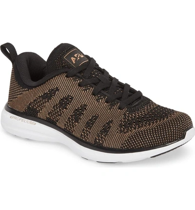 Shop Apl Athletic Propulsion Labs 'techloom Pro' Running Shoe In Black/ Rose Gold