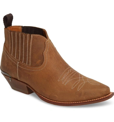 Shop Ariat Jalon Western Bootie In Brown Leather