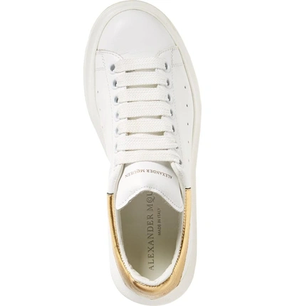 Shop Alexander Mcqueen Sneaker In White/ Gold