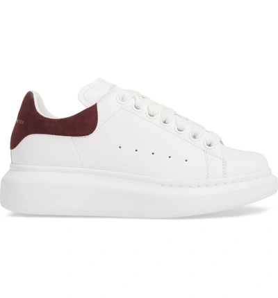 Shop Alexander Mcqueen Sneaker In White/ Burgundy