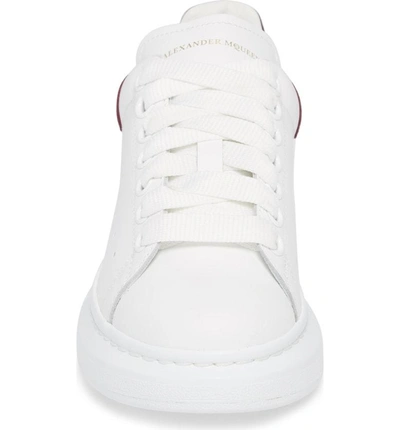 Shop Alexander Mcqueen Sneaker In White/ Burgundy