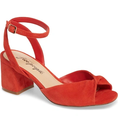 Shop Free People Gisele Twisted Sandal In Red