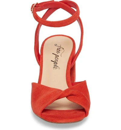 Shop Free People Gisele Twisted Sandal In Red