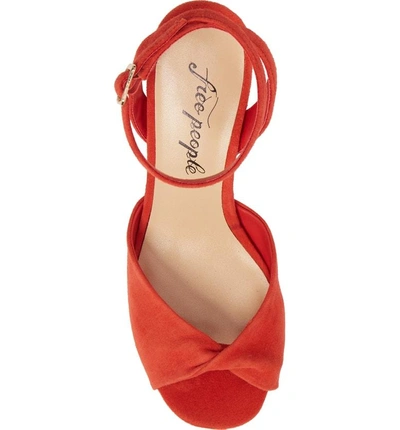 Shop Free People Gisele Twisted Sandal In Red