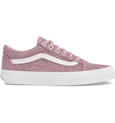 Shop Vans Ua Old Skool Glitter Low Top Sneaker In Pink/ True White Glitter