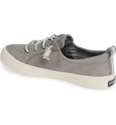 Shop Sperry Crest Vibe Sneaker In Grey Leather