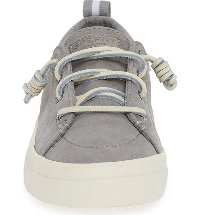 Shop Sperry Crest Vibe Sneaker In Grey Leather