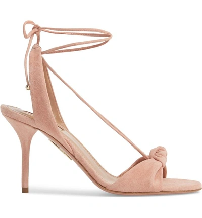 Shop Aquazzura Virginie Lace-up Sandal In French Rose
