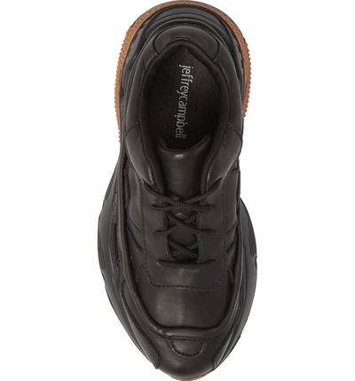 Shop Jeffrey Campbell Hmdi Platform Sneaker In Black/ Black Honey