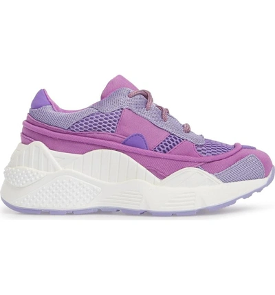 Shop Jeffrey Campbell Hmdi Platform Sneaker In Purple Mesh Combo