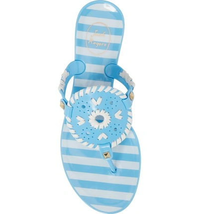 Shop Jack Rogers 'georgica' Jelly Flip Flop In French Blue/ White