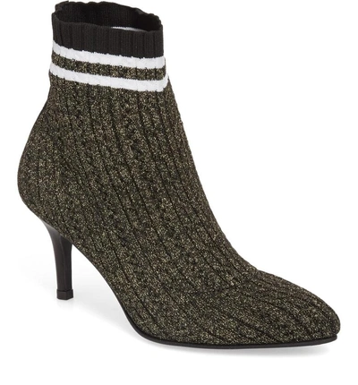 Shop Stuart Weitzman Waverly Bootie In Gold Sock