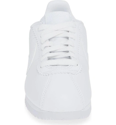 Shop Nike 'classic Cortez' Sneaker In White/ White