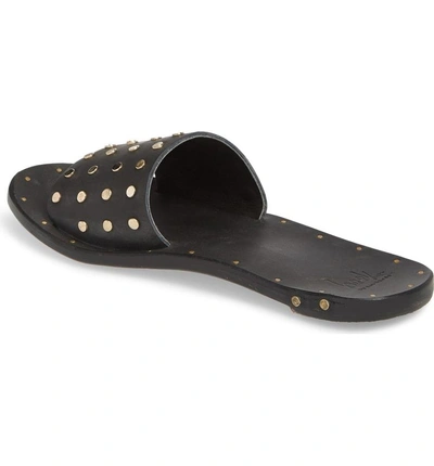 Shop Beek Lovebird Studded Slide Sandal In Black/ Black