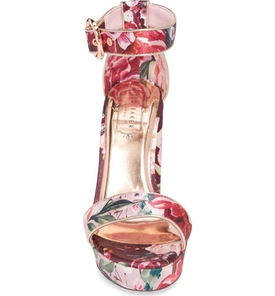 Shop Ted Baker Jewll Ankle Strap Sandal In Serenity Satin