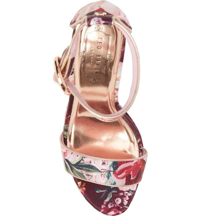 Ted baker floral printed platform block heeled sandals online