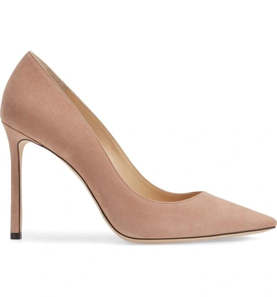 Shop Jimmy Choo Romy Point Toe Pump In Red Suede