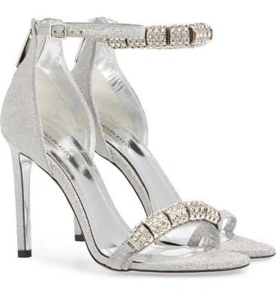 Shop Calvin Klein 205w39nyc Camelle Jewel Embellished Sandal In Diamond Silver