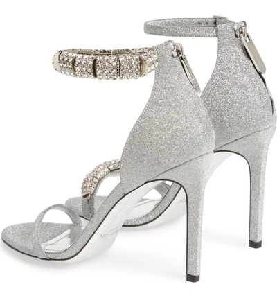 Shop Calvin Klein 205w39nyc Camelle Jewel Embellished Sandal In Diamond Silver