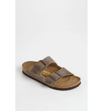 Shop Birkenstock 'arizona' Soft Footbed Sandal In Tobacco Brown Oiled