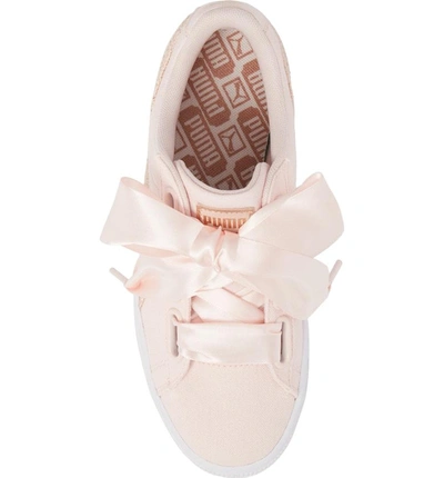 Shop Puma Basket Heart Sneaker In Pearl/ White/ Rose Gold