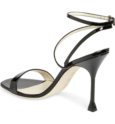 Shop Brian Atwood Sienna Ankle Strap Sandal In Black Patent
