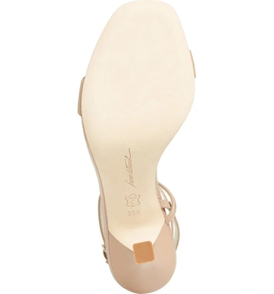 Shop Brian Atwood Sienna Ankle Strap Sandal In Nude Patent