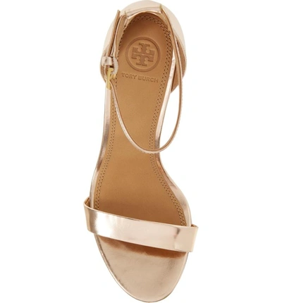 Shop Tory Burch Ellie Ankle Strap Sandal In Rose Gold