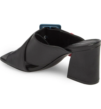 Shop Donald Pliner Whit Buckle Mule In Black Leather