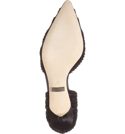 Shop Badgley Mischka Ginny D'orsay Pointed Toe Pump In Black Satin