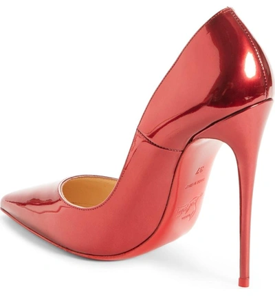 Shop Christian Louboutin So Kate Pointy Toe Pump In Loubi Red