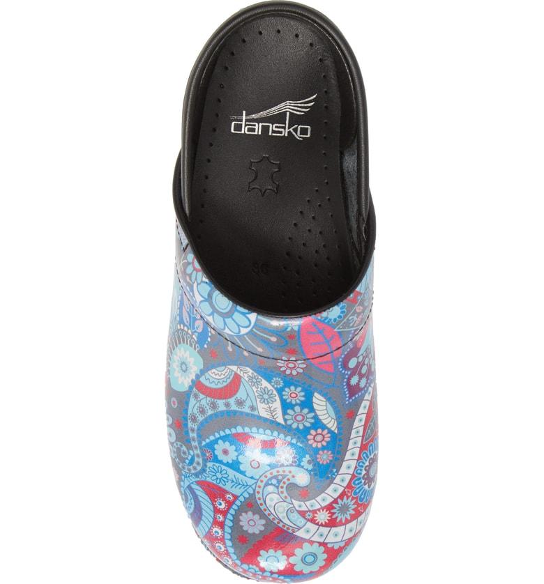dansko professional grey paisley patent