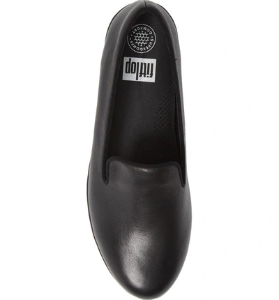 Shop Fitflop Audrey Smoking Slipper In Black/ Black