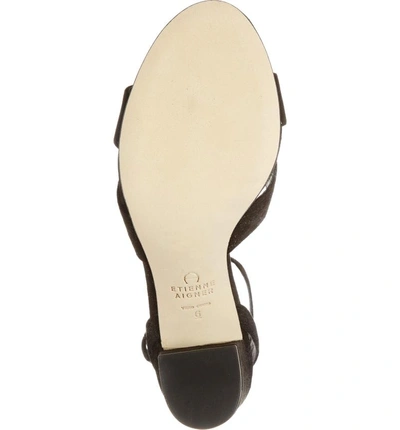 Shop Etienne Aigner Legend Ankle Strap Sandal In Black Suede