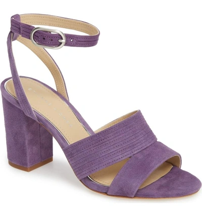 Shop Etienne Aigner Legend Ankle Strap Sandal In Lavender Suede