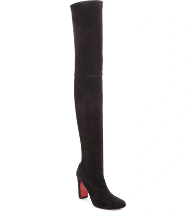 Shop Christian Louboutin Kiss Me Gena Over The Knee Boot In Black