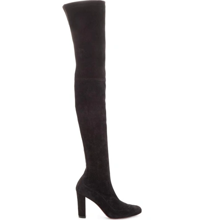 Shop Christian Louboutin Kiss Me Gena Over The Knee Boot In Black