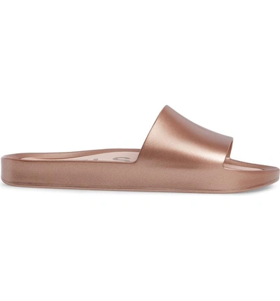 Shop Melissa Beach Slide Sandal In Rose Gold