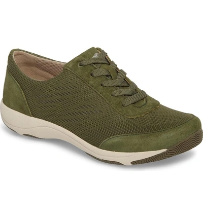 Shop Dansko Hayes Sneaker In Olive Suede