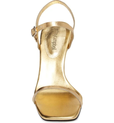Shop Jeffrey Campbell Get Busy Sandal In Gold