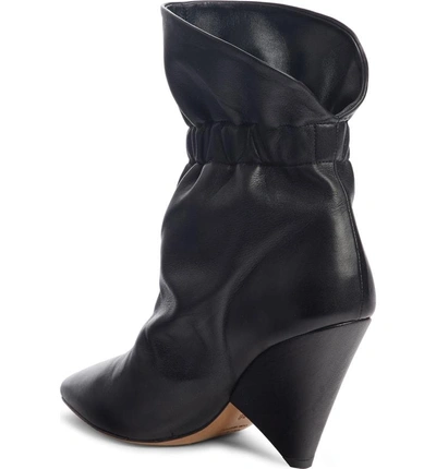 Shop Isabel Marant Lileas Cinched Bootie In Black