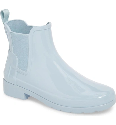 Shop Hunter 'original Refined' Chelsea Rain Boot In Fountain Blue