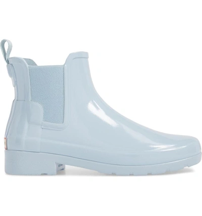 Shop Hunter 'original Refined' Chelsea Rain Boot In Fountain Blue